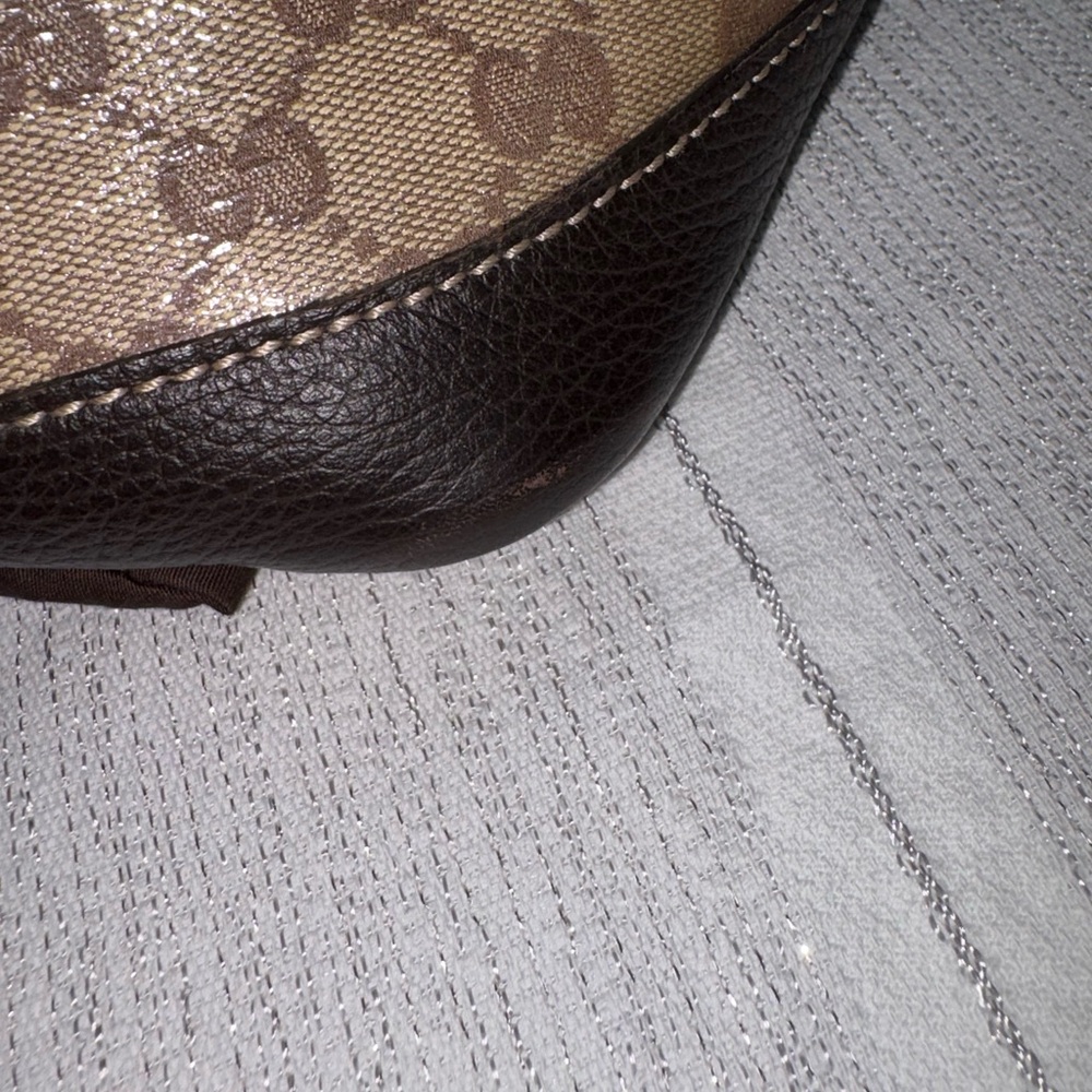 Authentic Gucci GG Supreme Crystal Monogram Large Shoulder Tote Shopper w duster - Picture 14 of 15